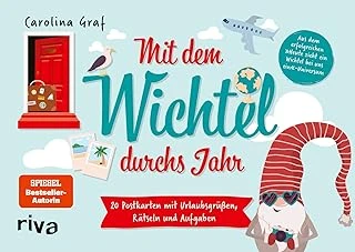 Mit Dem Wichtel Durchs Jahr: 20 Postkarten Mit Urlaubsgrüßen, Rätseln Und Aufgaben. Wichtel-Spaß Das Ganze Jahr. Mit Spielen, Aktionen Und Mikroabenteuern Für Alle Jahreszeiten ürün görseli 1
