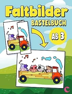 Faltbilder Bastelbuch Ab 3: Basteln Ab 3 Jahren Mit Klappbildern Für Zum Ausmalen, Ausschneiden Und Falten Als Malbuch Und Erstes Papier Faltbuch Geschenk Für Mädchen Und Jungen ürün görseli 1