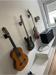 Gitar Duvar Montaj Aparatı Gitar Tutucu (Civata Dahil) Siyah-Beyaz Seçenek ürün görseli 1