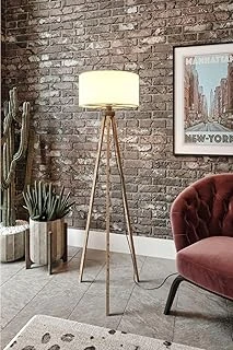 Tripod Lambader 3 Ayaklı – Dekoratif Ayaklı Lamba, E27 Duy Uyumlu, Mdf Ahşap Ayaklı Salon Yatak Odası Aydınlatma (Kahverengi, 120 Cm) ürün görseli 1