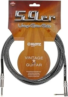 Klotz 59Er Siyah-Beyaz Örgülü Gitar Kablo ürün görseli 1