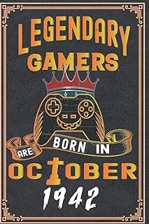 Independently Published Legendary Gamers Are Born In October 1942: 80 Th Birthday Gifts For Women Notebook | Motivational Quotes | Happy Birthday | Gifts For Women | ... Book | Personalized Birthday ürün görseli 1