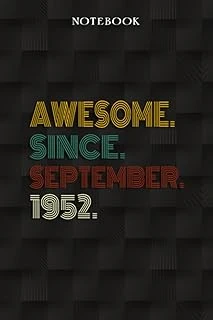 Independently Published Awesome Since September 1952 70 Years Old 70Th Birthday Gift: Funny 70 Year Old Gifts Happy 70Th Birthday Gift Ideas/Journal/Notebook/Diary/Greeting Card Alternative For Women ürün görseli 1