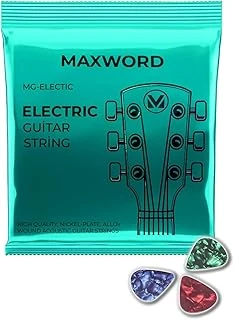 Maxword Gt-Electric Kaliteli Elektro Gitar Teli 1 Takım Set (Pena Hediye) ürün görseli 1