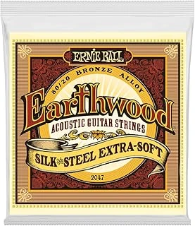Ernie Ball Earthwood Silk & Steel Ekstra Yumuşak Akustik Gitar Telleri, 80/20 Bronz, Ölçü 10-50 ürün görseli 1