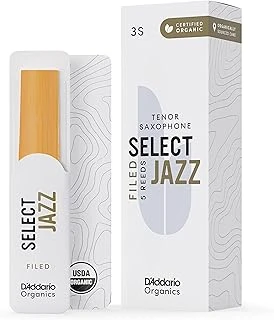 D'Addario Organik Select Jazz Filed Tenor Saksafon Dili - Saksafon Boruları - İlk Tek Organik Kamış Boru - 3 Yumuşak, 5 Paket ürün görseli 1