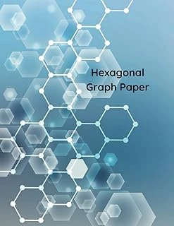 Hexagonal Graph Paper: Subtle Hexagons (8.5 X 11-200 Pages/100 Sheets - Hexagon Graph Paper - Half Inch Hexagons) ürün görseli 1