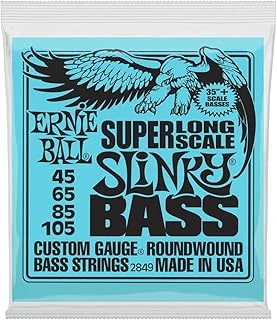 Ernie Ball Süper Uzun Ölçekli Slinky Elektrik Bas Telleri, Ölçü 45-105 ürün görseli 1