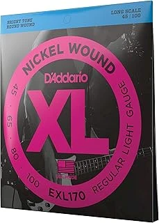 D'Addario Exl170 Bas Gitar Tel Seti, Xl, 45-100, Long Scale, Nickel ürün görseli 1