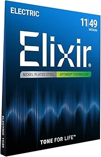 Elixir 19102 Optiweb Medium Elektro Gitar Teli (11-49) ürün görseli 1