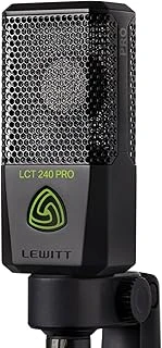 Lewitt Xlr Kondansatörlü Mikrofon, Vokal Enstrüman Kayıtları Akış Için - Lct 240 Profesyonel Kondansatör Kapsülü Mikrofon Tutucu Rüzgar Koruması - Ev Kaydı Için Mükemmel (Siyah) ürün görseli 1