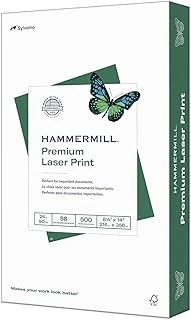 Çekiçli Değirmen (Technik) Kağıt, Print, 10,9 Kg, 8,5 X 11, Harf, 98 Açık, 500 Yaprak/1 Seçenek (104604), Abd'De Üretilmiştir Legal 500 Sheets Beyaz ürün görseli 1