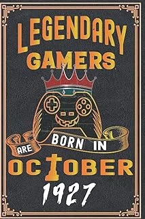 Independently Published Legendary Gamers Are Born In October 1927: 95 Th Birthday Gifts For Women Notebook | Motivational Quotes | Happy Birthday | Gifts For Women | ... Book | Personalized Birthday ürün görseli 1