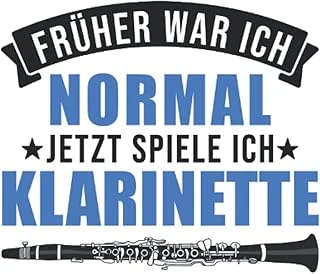 Klarinette Notizbuch: Früher War Ich Normal Jetzt Spiele Ich Klarinette / 6X9 Zoll / 120 Leere Notenblätter Seiten (German Edition) ürün görseli 1