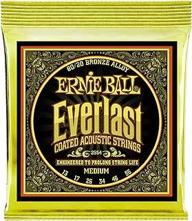 Ernie Ball Everlast Orta Kaplama 80/20 Bronz Akustik Gitar Telleri, Ölçü 13-56 ürün görseli 1
