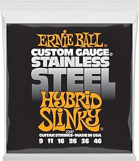 Ernie Ball Hybrid Slinky Paslanmaz Çelik Yara Elektro Gitar Telleri, Gauge 9-46 ürün görseli 1