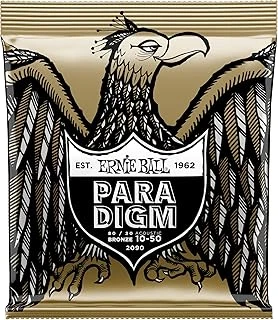 Ernie Ball Paradigm Ekstra Hafif 80/20 Bronz Akustik Gitar Telleri, Ölçü 10-50 ürün görseli 1