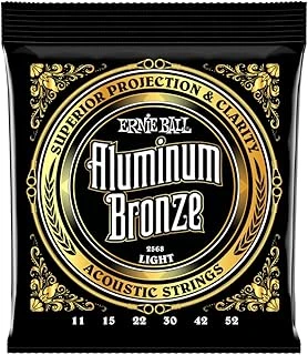 Ernie Ball Hafif Alüminyum Bronz Akustik Gitar Telleri, Ölçü 11-52 ürün görseli 1