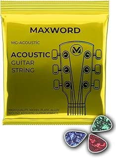 Maxword Gt-Acoustic Kaliteli Akustik Gitar Teli 1 Takım Set (Pena Hediye) ürün görseli 1