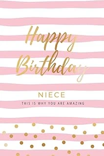 Happy Birthday Niece - This Is Why You Are Amazing: Special Birthday Gift To My Niece | Greeting Card Book Where You Write In The Blank Pages | ... Gift (Birthday Card Booklets For Girls) ürün görseli 1