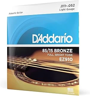Daddario Ez910 Akustik Gitar Tel Seti, 85/15 Bronze, Light Gauge ürün görseli 1