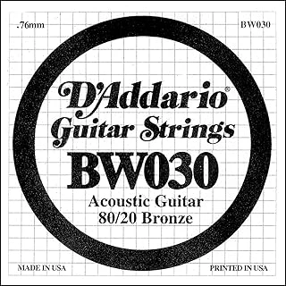 Daddario Bw030 Akustik Tek Tel, 80/20 Bronze Wound, 030, ( Re) Pa ürün görseli 1