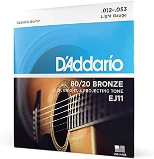 Daddario Ej11 Akustik Gitar Tel Seti, 80/20 Bronze, Light Gauge, ürün görseli 1