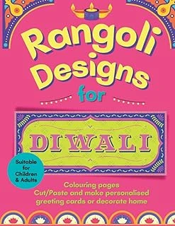 Independently Published Rangoli Designs For Diwali: Colouring Pages, Cut/Paste & Make Personalised Greeting Cards, Decorate | For Children & Adults ürün görseli 1