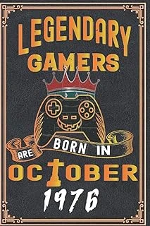 Independently Published Legendary Gamers Are Born In October 1976: 46 Th Birthday Gifts For Women Notebook | Motivational Quotes | Happy Birthday | Gifts For Women | ... Book | Personalized Birthday ürün görseli 1