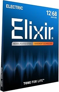 Elixir 012-068 Baritone Nanoweb Elektro Gitar Teli (12302) ürün görseli 1