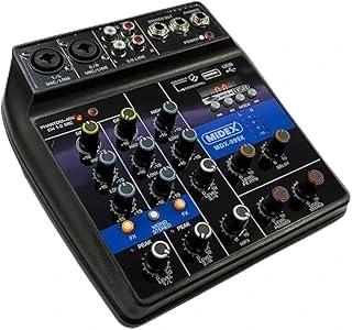 Mdx-999X Stüdyo Kayıt İçin Ses Kartlı +48V Phantomlu Kayıt Mikseri (Xlr Kablo + Rca Hediye) ürün görseli 1