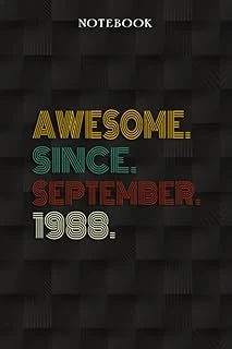 Independently Published Awesome Since September 1988 34 Years Old 34Th Birthday Gift: Funny 34 Year Old Gifts Happy 34Th Birthday Gift Ideas/Journal/Notebook/Diary/Greeting Card Alternative For Women ürün görseli 1