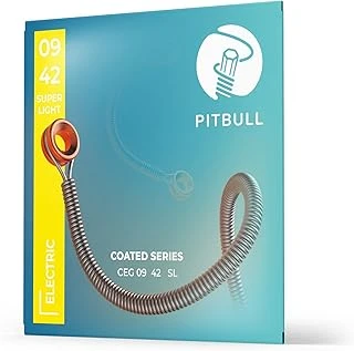 Pitbull Strings Coated Seri Elektro Gitar Teli – Uzun Ömürlü, Parlak Ton, Yüksek Dayanıklılık (09-42 Süper Light) ürün görseli 1