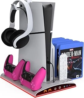 Hobimtek Tp5-3570 Ps5 Soğutucu Organizatör 2 Fanlı Stand Kol Şarj Edici Stand 3 Usb Hub Kulaklık Platstation Standı ürün görseli 1