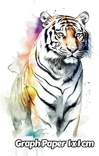 Independently Published Watercolor Tiger Graph Paper 1X1 Cm: 1Cm Squared Grid Paper | Gift For People Who Love Cats, Wildlife Animal Lovers | For Back To School, Office, Work | 8.5 X 11 Inches | 111 ürün görseli 1