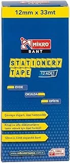 Mikro Tm 12 Mm X 33 M Şeffaf Bant, Güçlü Yapışkanlı Selobant, Ofis Okul Kullanımı, 12'Li Paket ürün görseli 1
