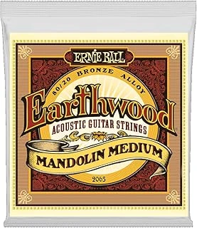 Ernie Ball P02065 Earthwood Mandolin Orta Döngü Sonu 80/20 Bronz Akustik Gitar Telleri, Ölçer 10-36 ürün görseli 1