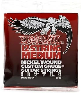 Ernie Ball Orta Boy 12 Telli Nikel Yara Elektro Gitar Telleri, Ölçü 11-52 ürün görseli 1