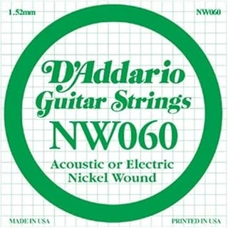 Daddario Nw060 Elektro Akustik Tek Tel, 5Li Paket, (Kalin Mi), ürün görseli 1