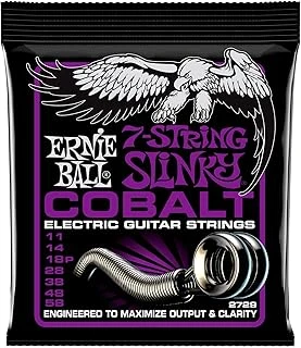 Ernie Ball Power Slinky Kobalt 7 Telli Elektro Gitar Telleri, Ölçü 11-58 ürün görseli 1