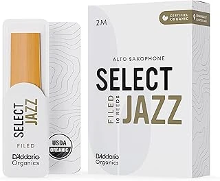 D'Addario Organik Select Jazz Filed Alto Saksafon Dilleri - Saksafon Boruları - İlk Tek Organik Kamış Borusu - 2 Orta, 5 Paket ürün görseli 1