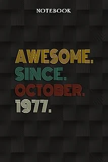 Independently Published Awesome Since October 1977 45 Years Old 45Th Birthday Gift: Funny 45 Year Old Gifts Happy 45Th Birthday Gift Ideas/Journal/Notebook/Diary/Greeting Card Alternative For Women & ürün görseli 1