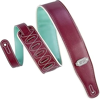Levy'S Leathers 7 Cm Vinil Gitar Kayışı Ters Çevrilebilir Vinil Tasarım; Bordo, Deniz Köpüğü (M26Vcp-Brg_Sea) ürün görseli 1