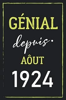 Génial Depuis Aôut 1924: Joyeux Anniversaire 98 Ans| Idée Cadeau Personnalisé Pour Homme Et Femme De 98 Ans|Super Carte Alternative ürün görseli 1
