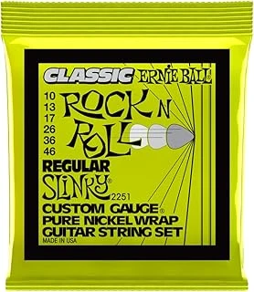 Ernie Ball Regular Slinky Klasik Rock 'N' Roll Elektro Gitar Telleri, Saf Nikel Sargı, Ölçü 10-46 ürün görseli 1