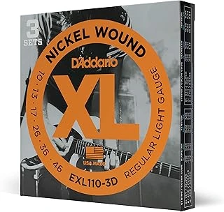 D'Addario (3 Set) Elektro Gitar Tel Seti, Xl, 10-46, Nickel ürün görseli 1