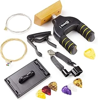 Rockjam Evrensel Gitar Aksesuarları, Süper Kit Gitar Duvar Montajı, Elektrikli Gitar Telleri, Akustik Gitar Telleri, Gitar Tuner Çoklu Alet, Gitar Capo, Gitar Plektrumları Gitar Penası Tutucu ürün görseli 1