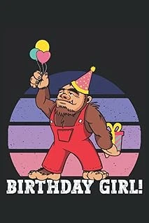 Bigfoot Party Supplies Birthday Girl Sasquatch: Paperback Note Book, 120 Pages, Regular Dots, 6X9 ürün görseli 1