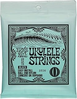Ernie Ball Konseri/Soprano Ball End Naylon Ukulele Telleri - Siyah ürün görseli 1