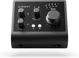 Audient Ses Arabirimi Id4 Mkii, Class A Konsol Mikrofon Ön Amplifikatör (Yüksek Hızlı Usb-C, Monitör Karışımı Monitör Panning Fonksiyonu, 2 Kulaklık Çıkışı, Mac/Pc/Ios Uyumlu), Siyah, Id Mkii ürün görseli 1